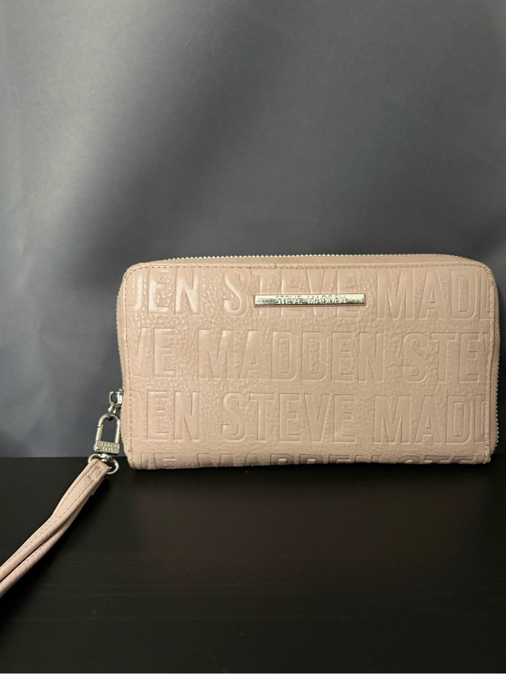 Steve Madden Blush Pink Logo Wristlet Wallet